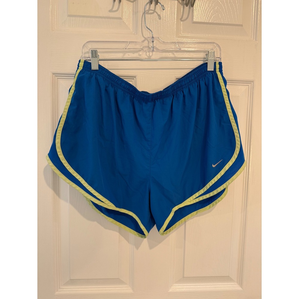 Nike Dri-FIT Running Shorts Athletic Gym Neon Trim Blue XL
